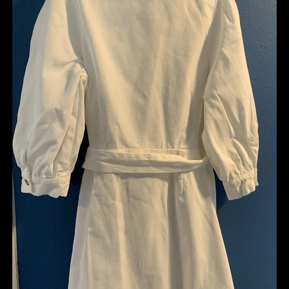 Who What Wear White Denim Button Down Dress Size Large - Picture 5 of 7